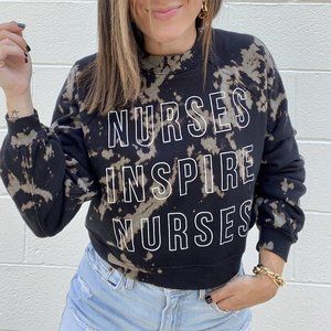Nurses Inspire Nurses Bleach Cropped Crew